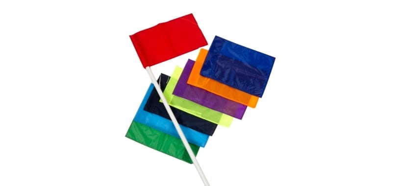 4 Corner Posts & 1 Colour Flags