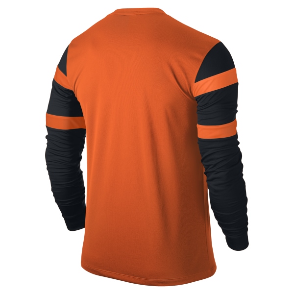 Nike Trophy II Safety Orange/Black Long Sleeve Football Shirt