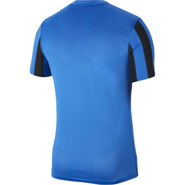 black and royal blue nike shirt