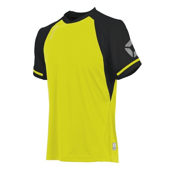 Stanno Liga Neon Yellow/Black SS Football Shirt