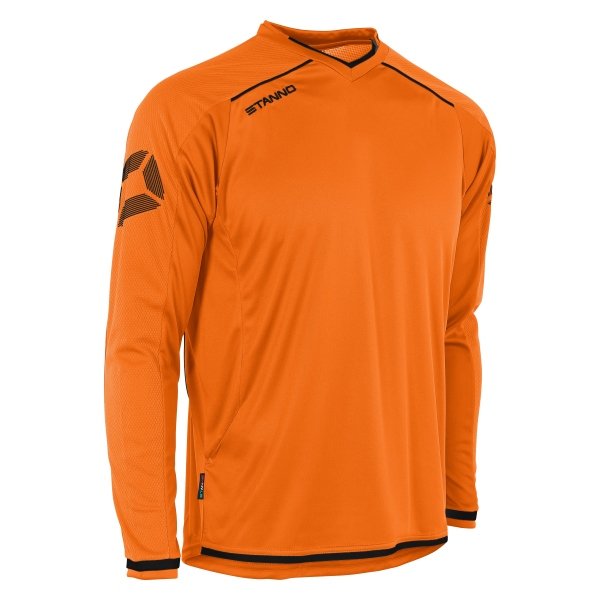 Stanno Futura Orange/Black Long Sleeve Football Shirt
