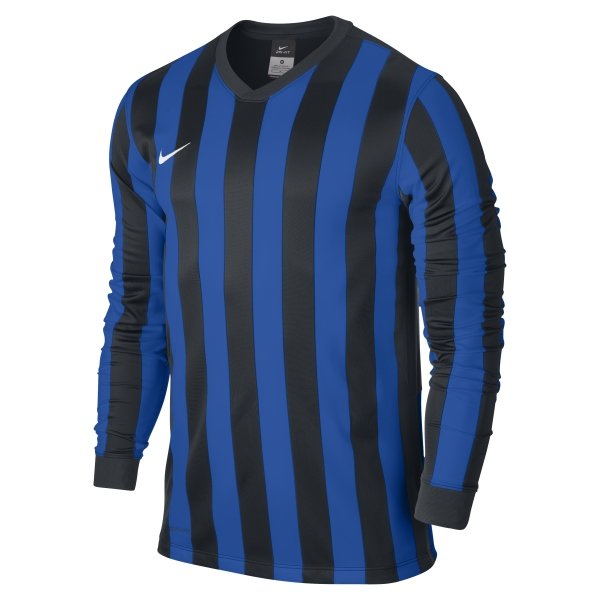 yellow and blue striped football shirt