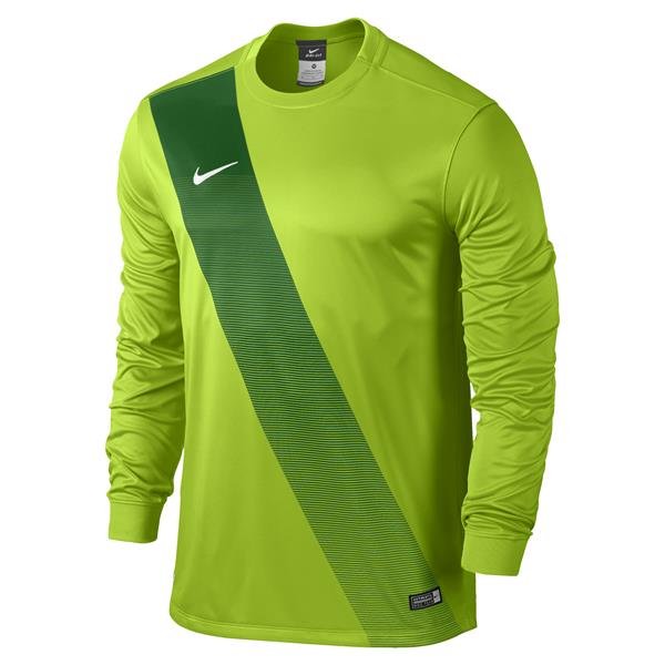 Nike Sash Action Green/Pine Green Long Sleeve Football Shirt