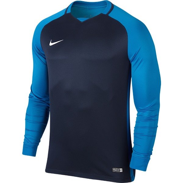 Nike Trophy III LS Football Shirt Mid Navy/Lt Photo Blue