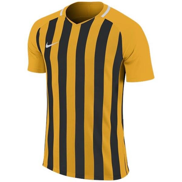 yellow and blue striped football shirt