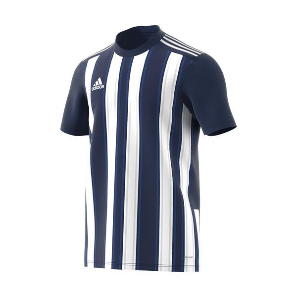 map eend borduurwerk adidas Striped 21 Team Navy Blue/White Football Shirt