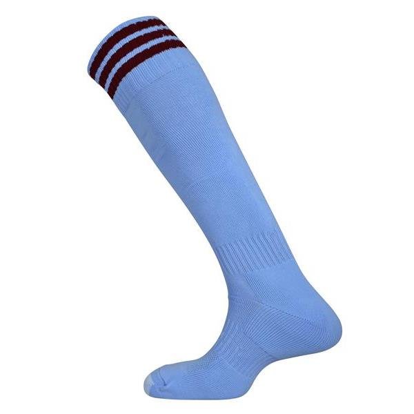 Mercury Three Stripe Sky/Maroon Sock